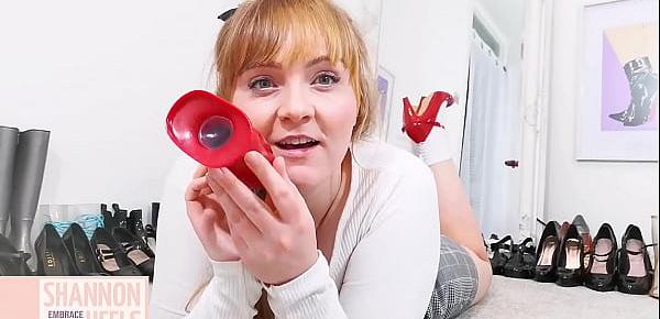  HUGE RED BUTT PLUG UNBOX   DIRTBOX STRETCH - Shannon Heels